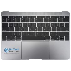Space Gray Top Case / Keyboard - Early 2016 A1534 12