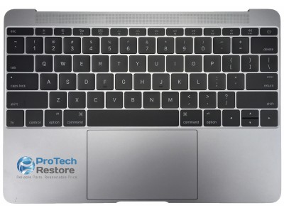 Top Case/Keyboard - Space Gray - Grade A+ - 2015 A1534 12 in. MacBook