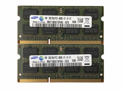 PC3-8500 Laptop Memory - 2 x 2 GB - Samsung